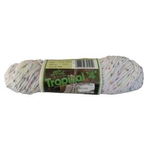 Jack Frost Tropical Worsted Yarn Tropical White 3456 Acrylic Rayon 2oz